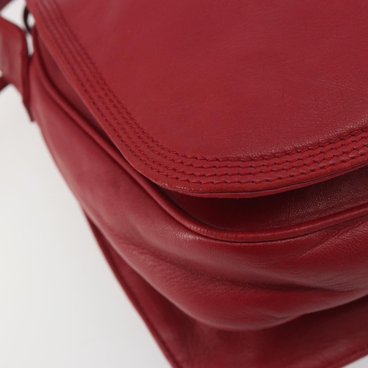 Loewe Anagram Leather Red Leather Shoulder Bag Bag (Pre-Owned)