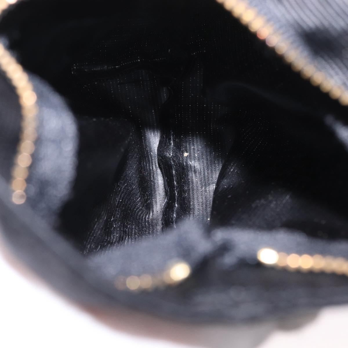 Celine Circle Logo Pouch Canvas Black Canvas Clutche & Pouche Bag (Pre-Owned)