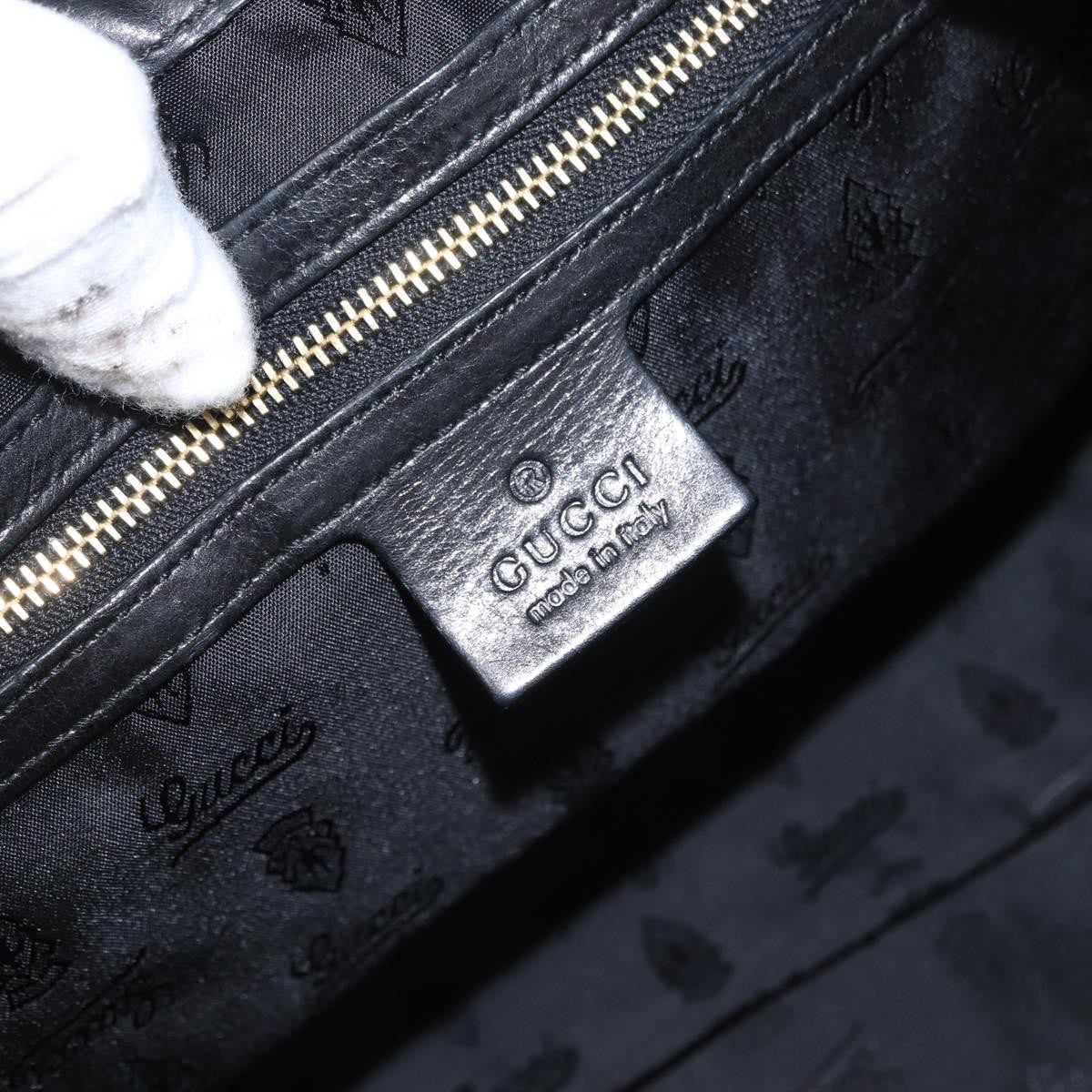 Gucci Hysteria Convertible Top Handle Patent Black Patent_Leather Handbag (Pre-Owned)