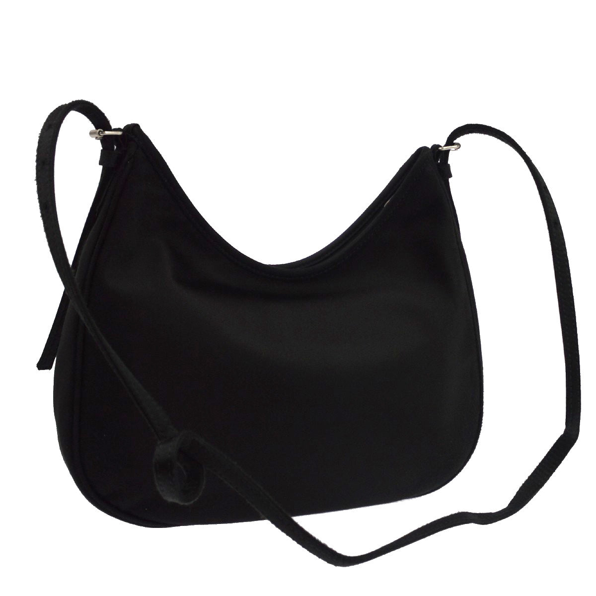Balenciaga Leopolda Satin Black Satin Shoulder Bag Bag (Pre-Owned)