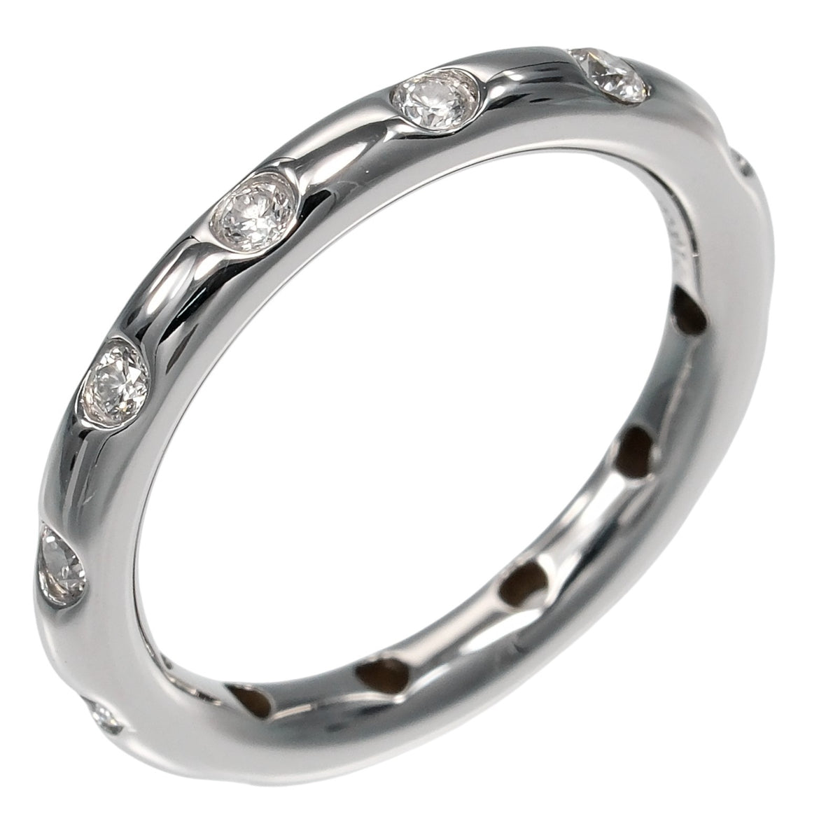 Tiffany & Co. Dots 950 Platinum Silver Platinum Ring Jewelry (Pre-Owned)