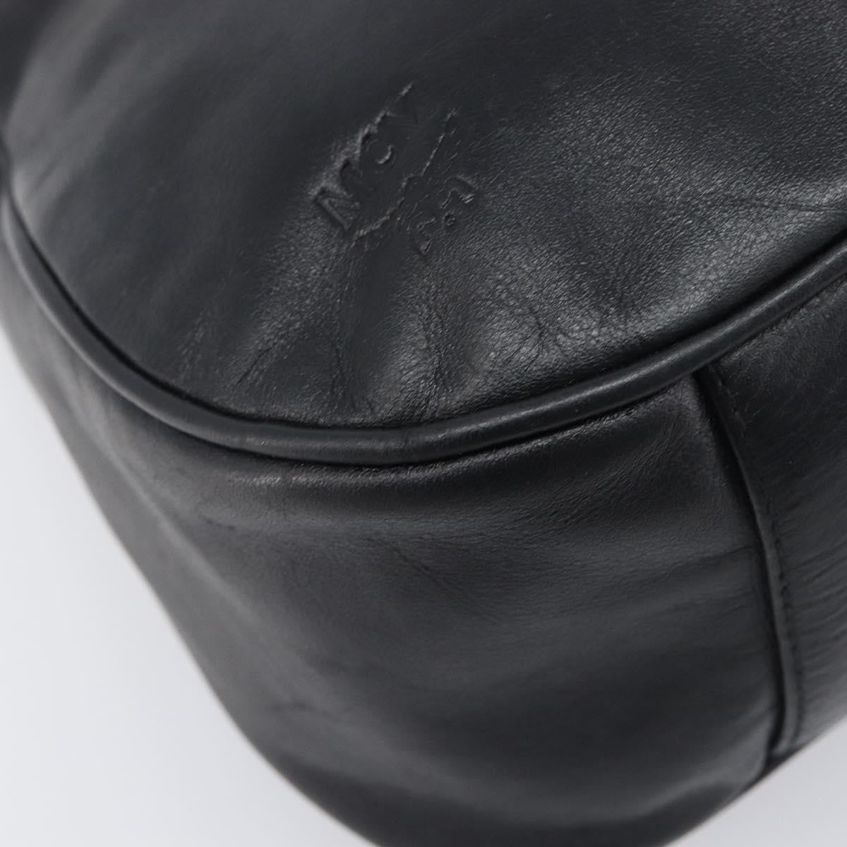 MCM Vintage Leather Black Leather Handbag (Pre-Owned)