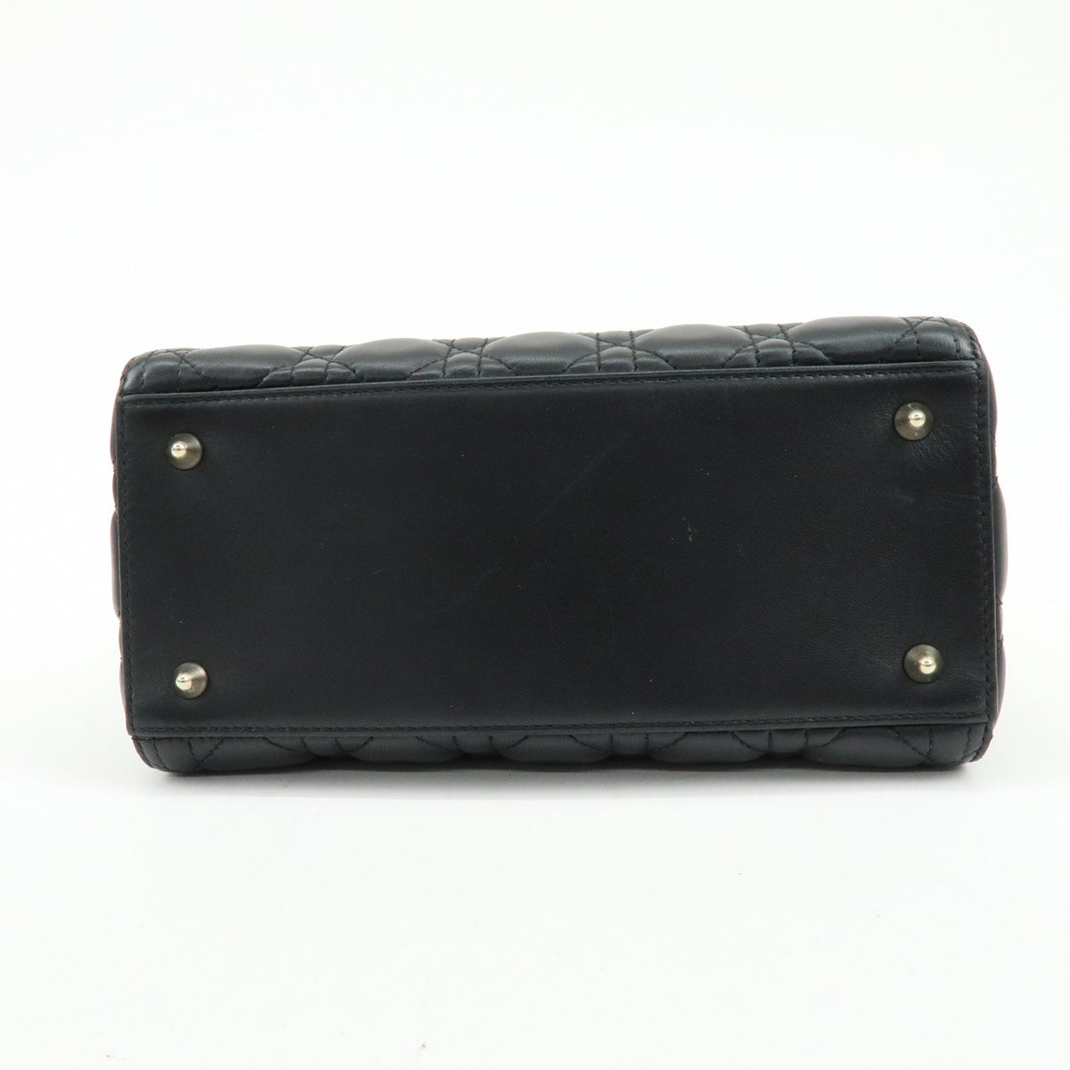 Christian Dior Lady Dior Black Leather Handbag (Pre-Owned)