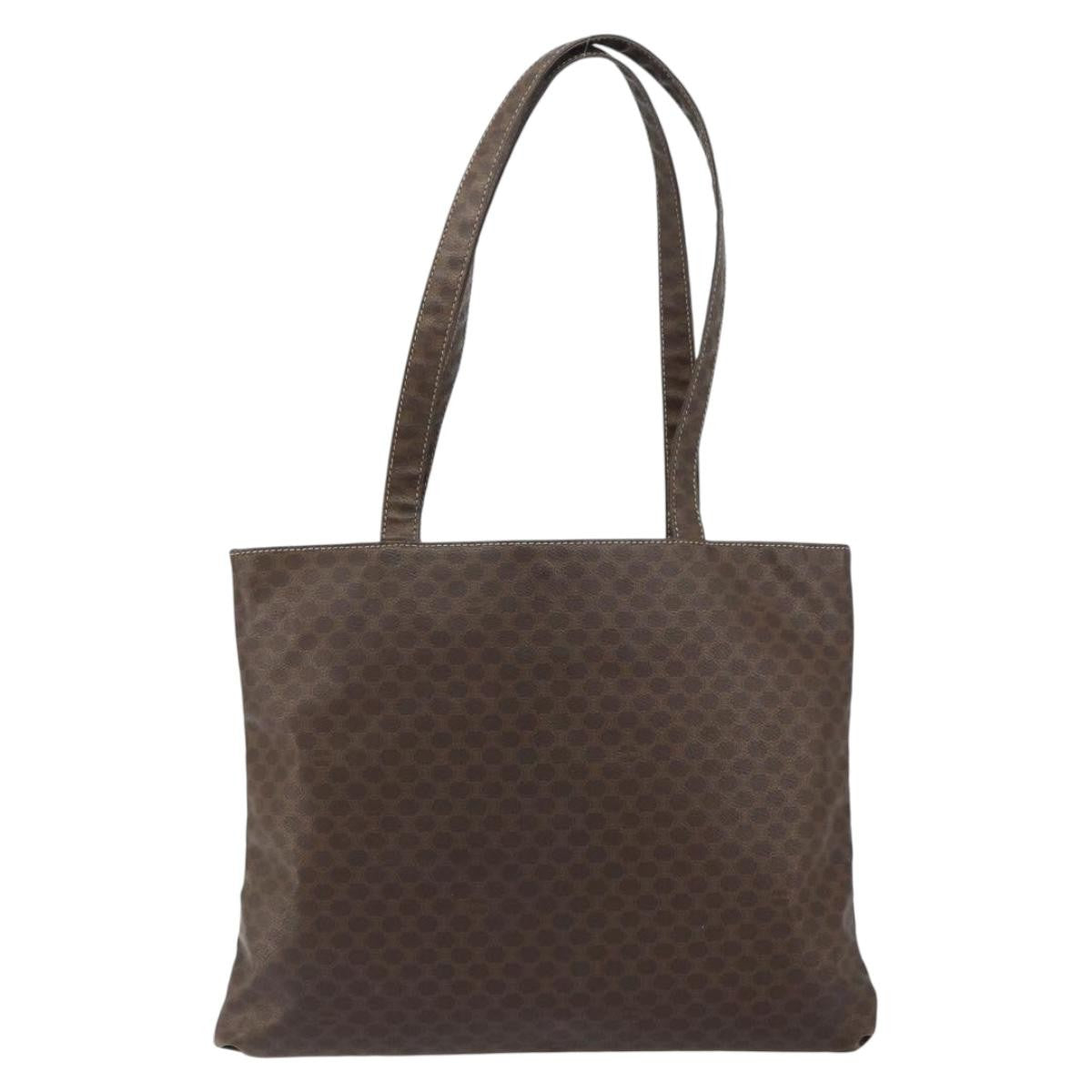 Celine Vintage Macadam Canvas Brown Canvas Tote Bag Bag (Pre-Owned)