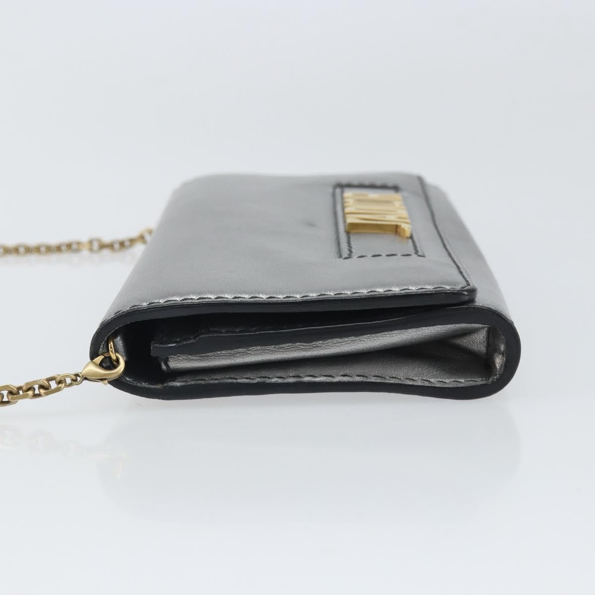 Christian Dior J'adior Croisiere Chain Leather Silver Leather Clutche & Pouche Bag (Pre-Owned)