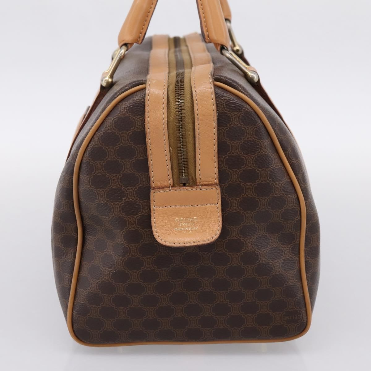 Celine Boston Macadam Canvas Brown Canvas Travel Bag Bag (Pre-Owned)