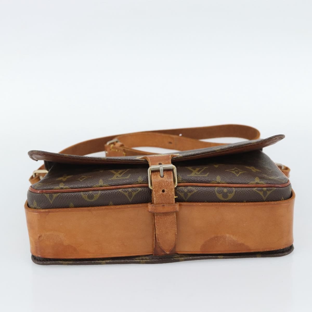 Louis Vuitton Cartouchiere Monogram Canvas Brown Canvas Shoulder Bag Bag (Pre-Owned)