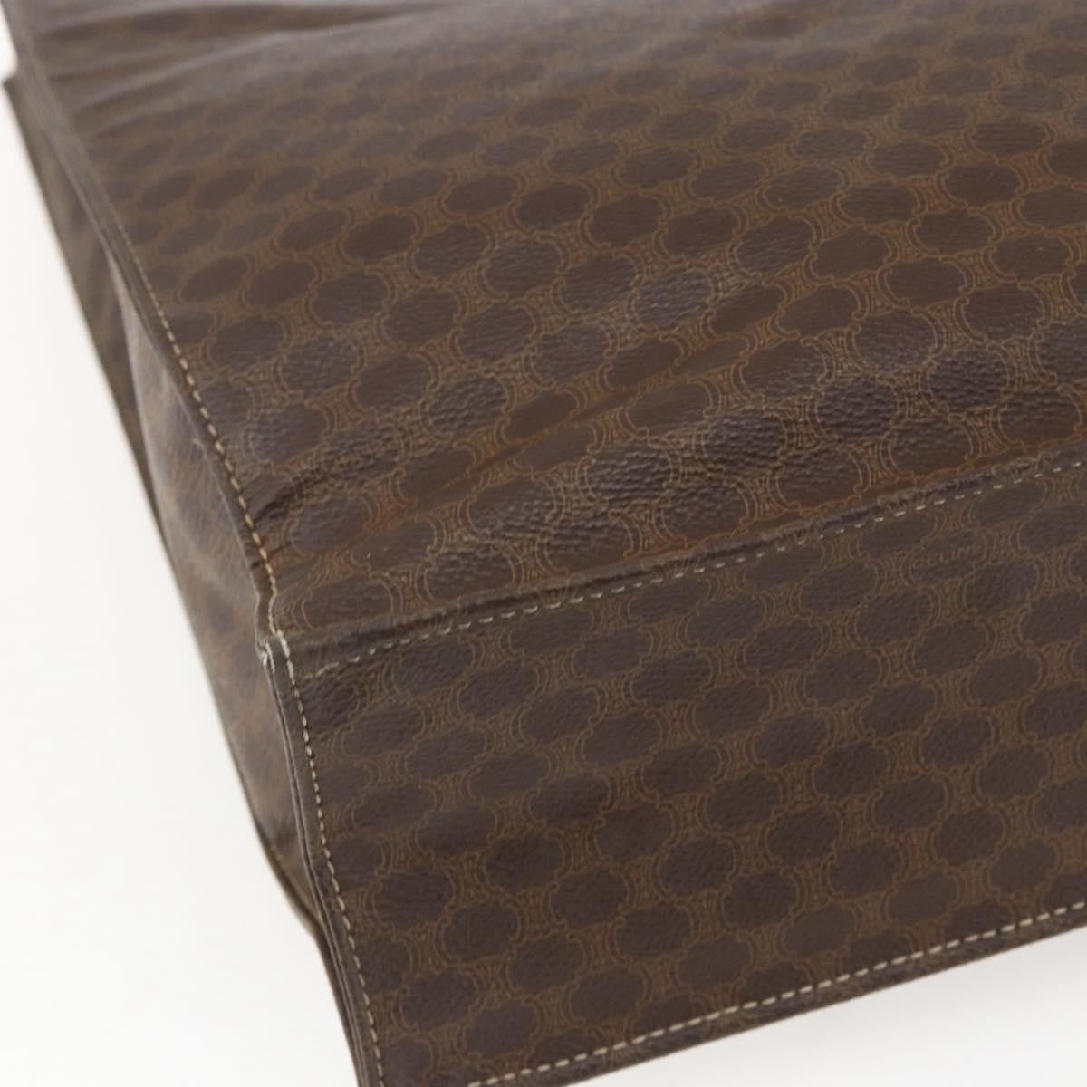Celine Vintage Macadam Canvas Brown Canvas Tote Bag Bag (Pre-Owned)