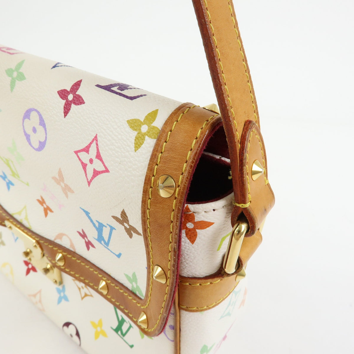 Louis Vuitton Sologne Monogram Multicolor White Canvas Handbag (Pre-Owned)