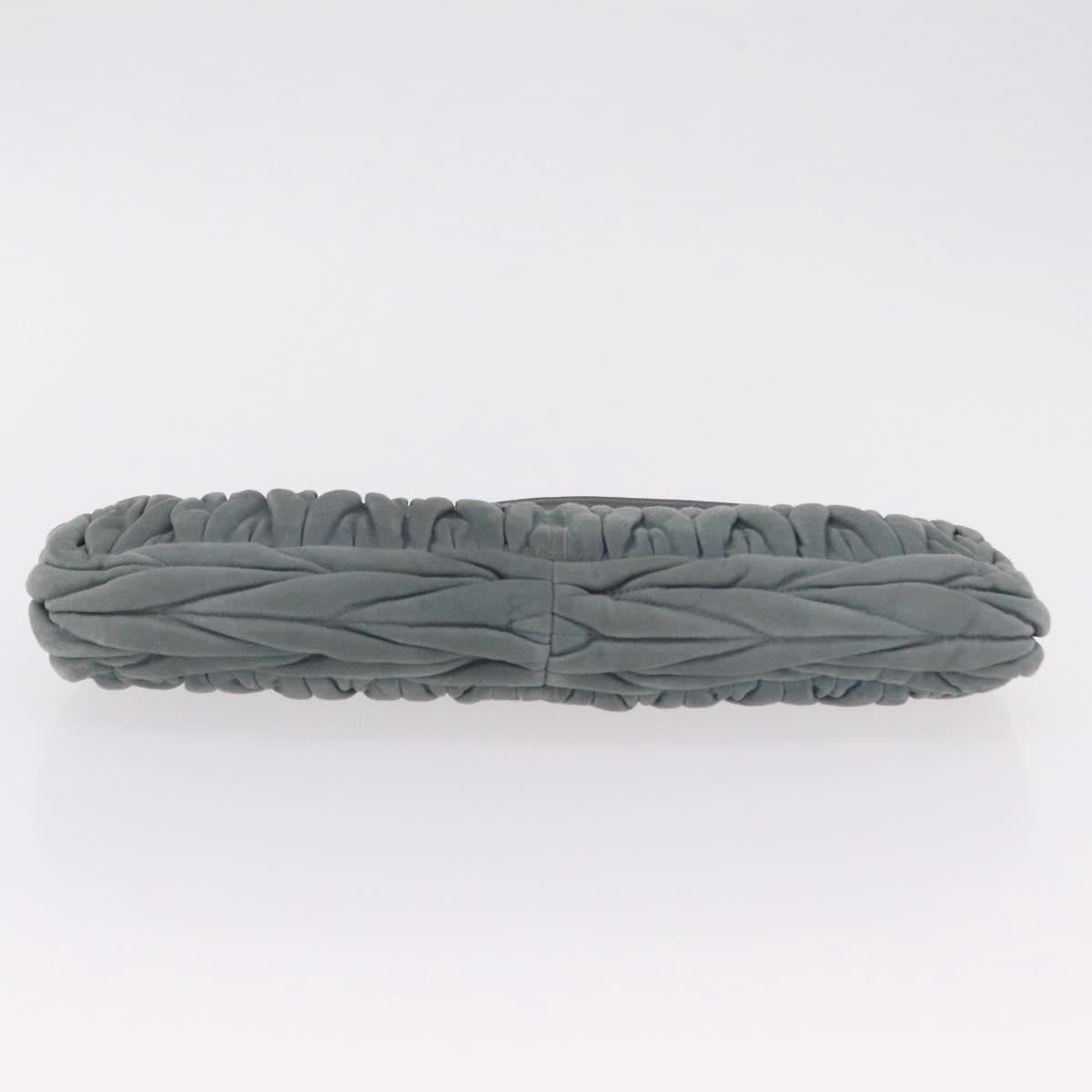 Miu Miu Matelassé Frame Clutch Matelassé Leather Gray Suede Clutche & Pouche Bag (Pre-Owned)