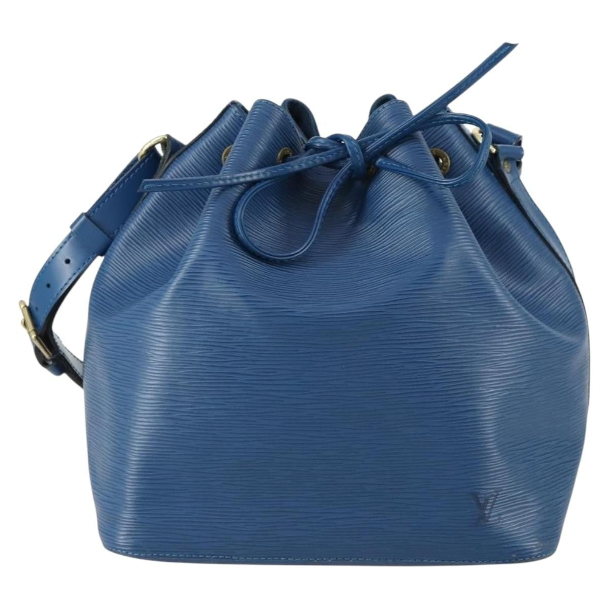 Louis Vuitton Petit Noe Epi Leather Blue Leather Shoulder Bag Bag (Pre-Owned)