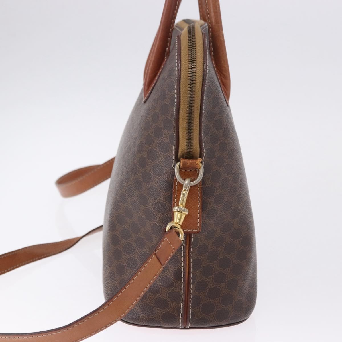 Celine Macadam Leather Brown Pvc Handbag (Pre-Owned)