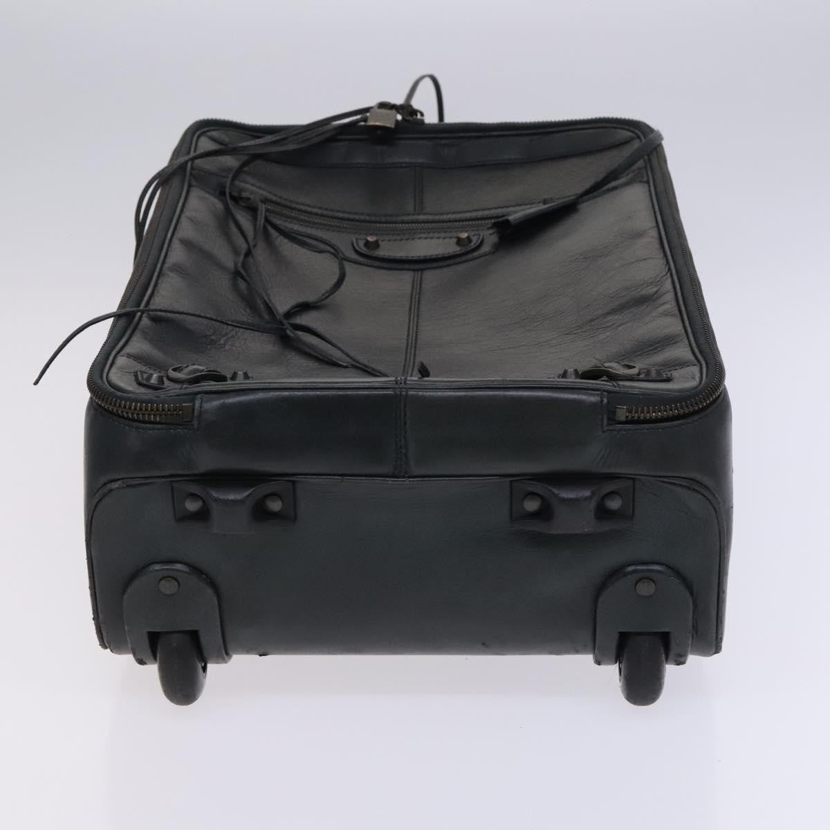 Balenciaga Trolley Rolling Classic Studs Luggage Leather Khaki Leather Travel Bag Bag (Pre-Owned)