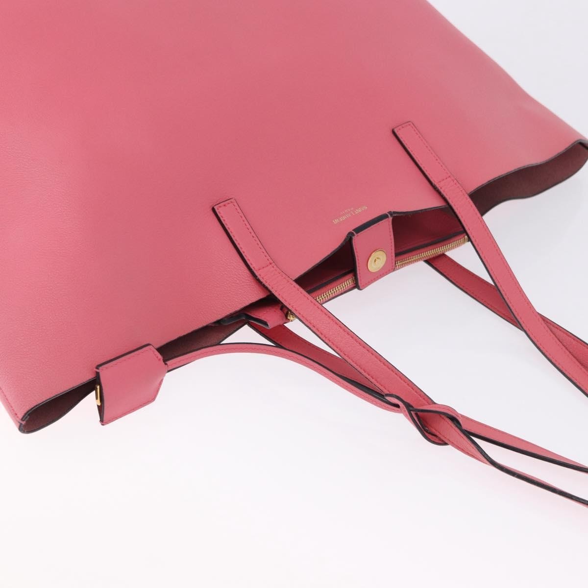 Saint Laurent Shopper Leather Pink Leather Tote Bag Bag (Pre-Owned)