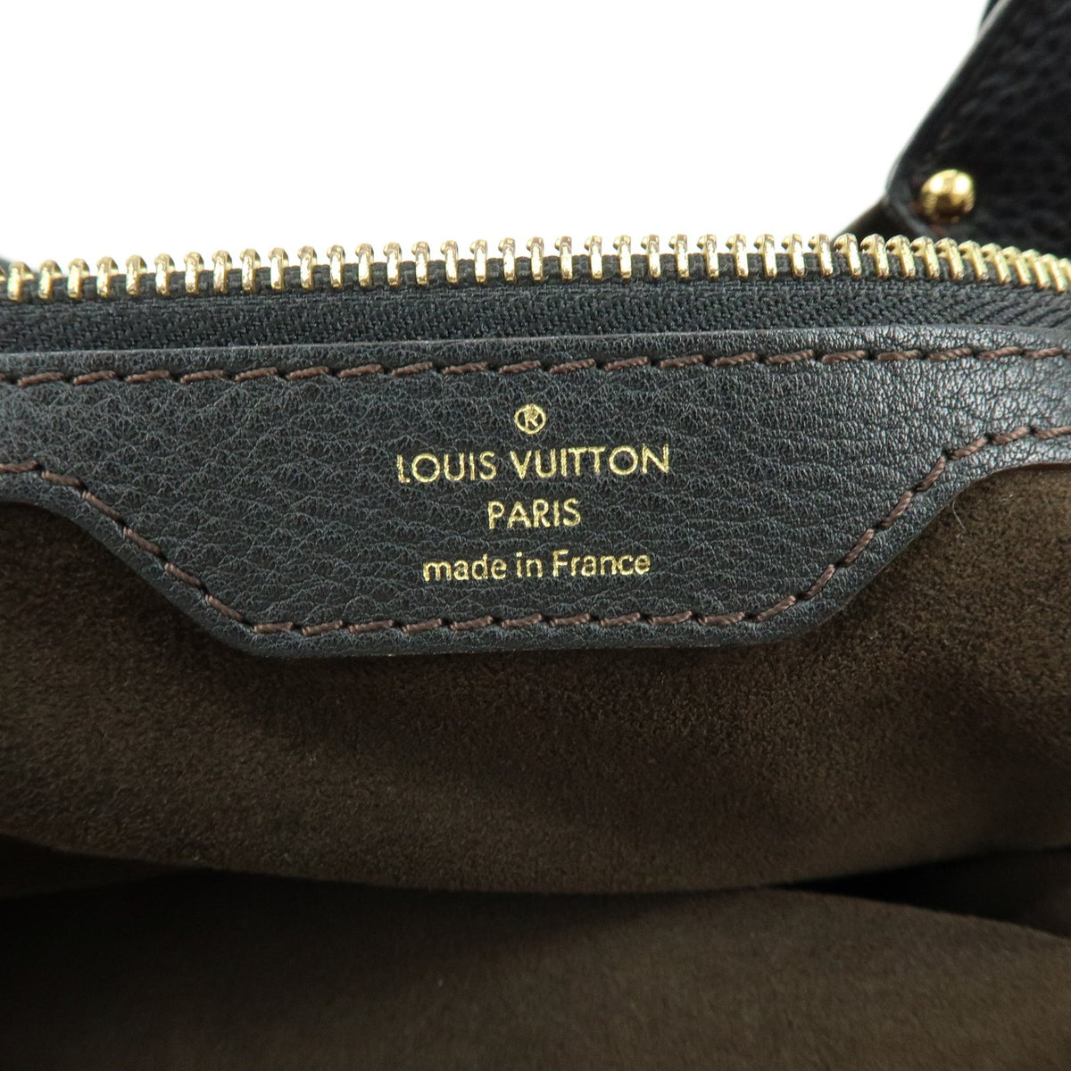 Louis Vuitton L Hobo Mahina Leather Black Leather Shoulder Bag Bag (Pre-Owned)