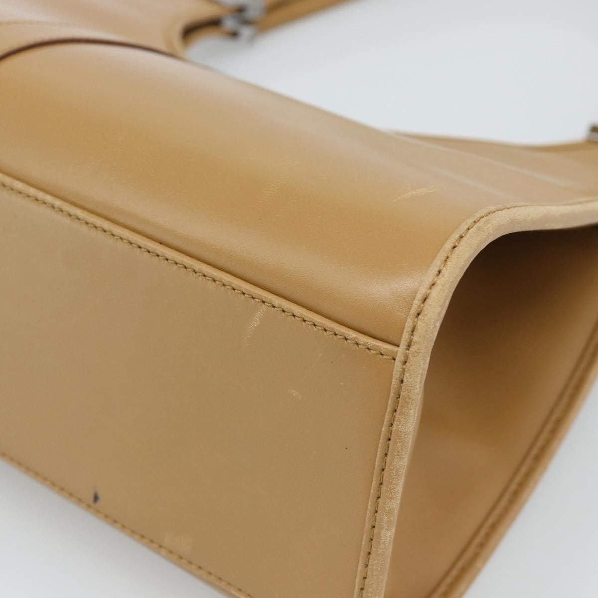 Gucci Jackie O Leather Beige Leather Handbag (Pre-Owned)
