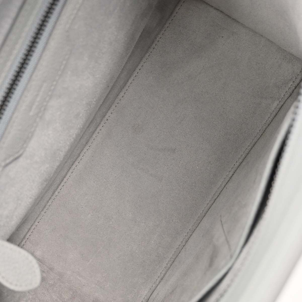 Celine Luggage Grainy Leather Gray Leather Handbag (Pre-Owned)