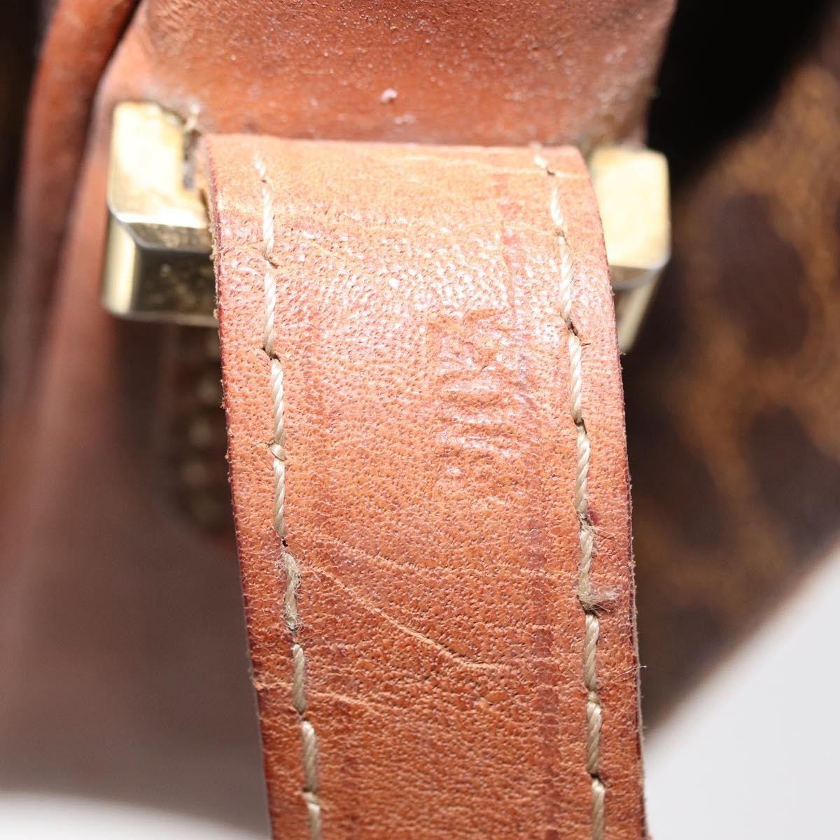 Celine Vintage Horse Carriage Macadam Canvas Brown Pvc Shoulder Bag Bag (Pre-Owned)