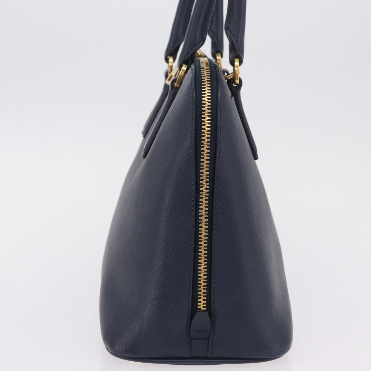 Prada Promenade Saffiano Leather Navy Leather Handbag (Pre-Owned)
