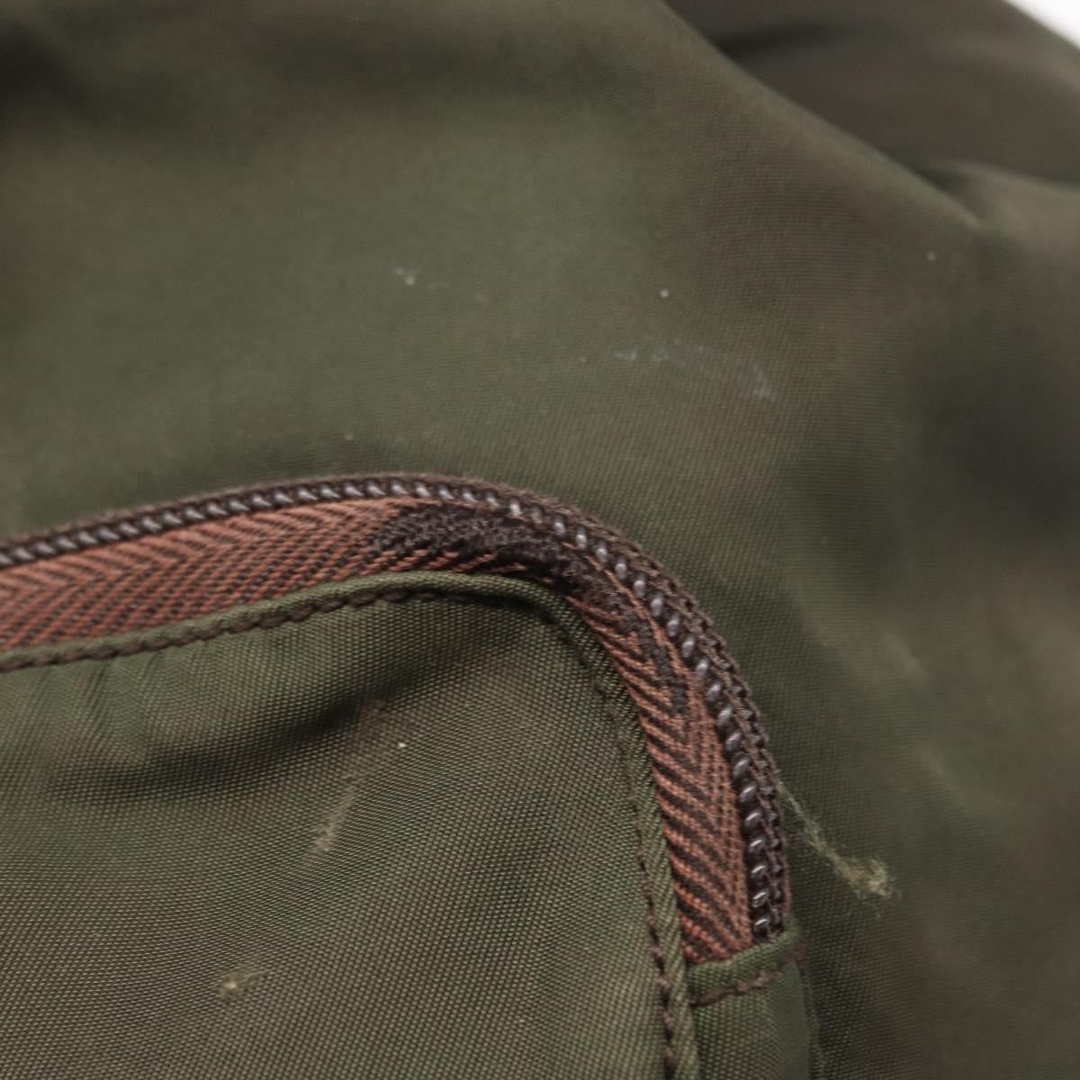 Prada Front Pocket Tessuto Khaki Nylon Backpack Bag (Pre-Owned)