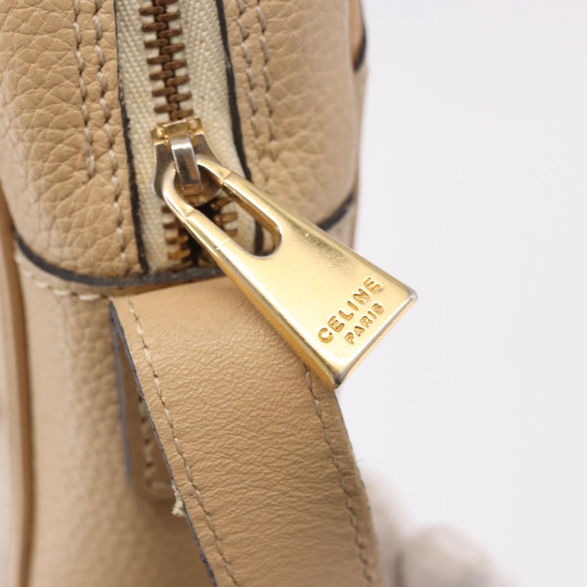 Celine Vintage Leather Beige Leather Shoulder Bag Bag (Pre-Owned)