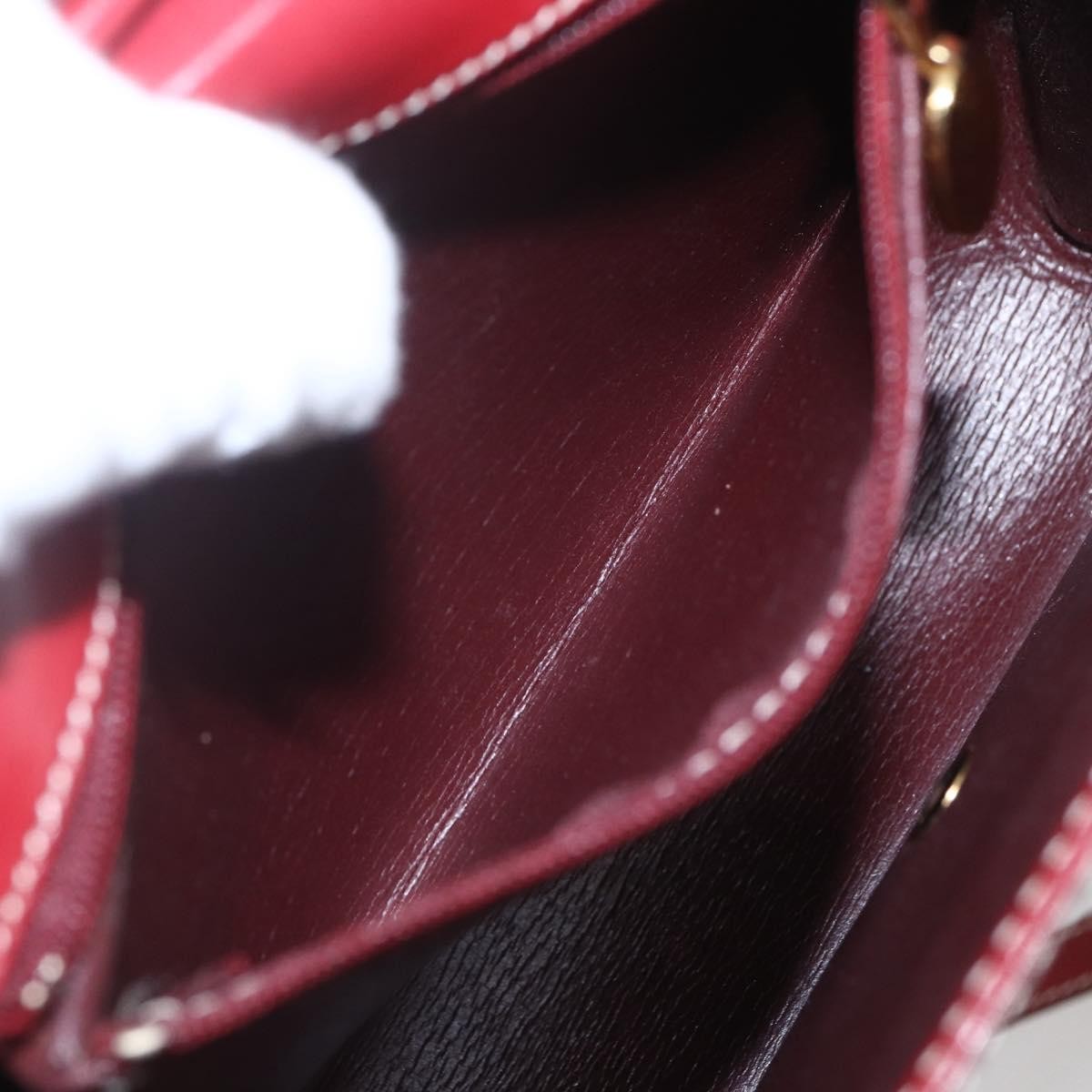 Christian Dior Vintage Leather Red Leather Handbag (Pre-Owned)