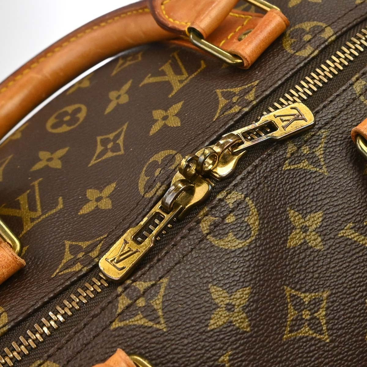 Louis Vuitton Keepall Canvas Brown Canvas Travel Bag Bag (Pre-Owned)