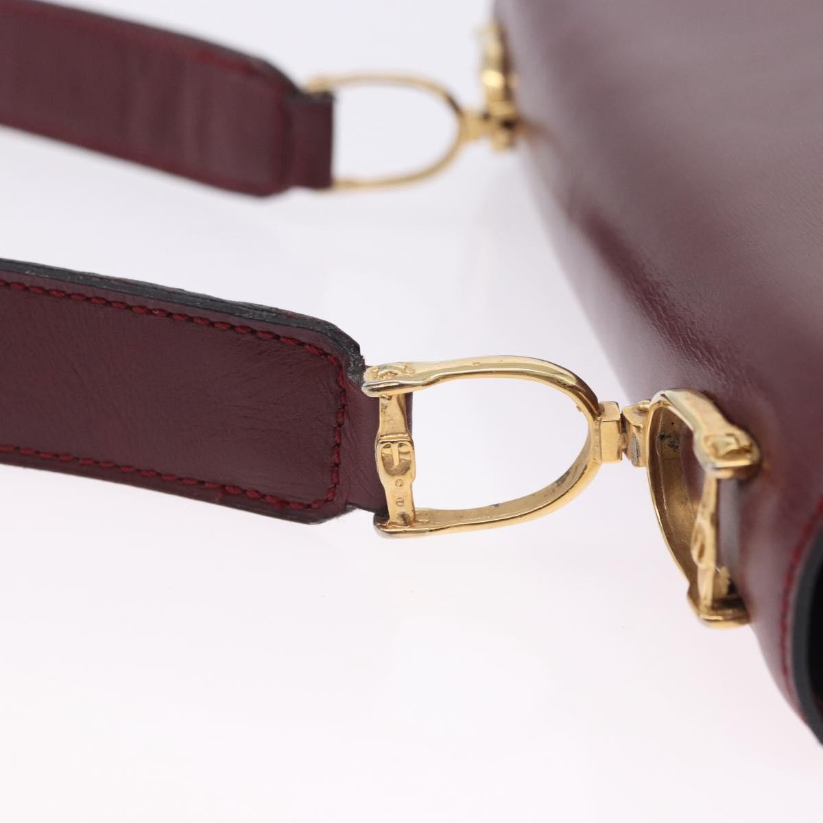 Celine Shoulder Leather Burgundy Leather Shoulder Bag Bag (Pre-Owned)