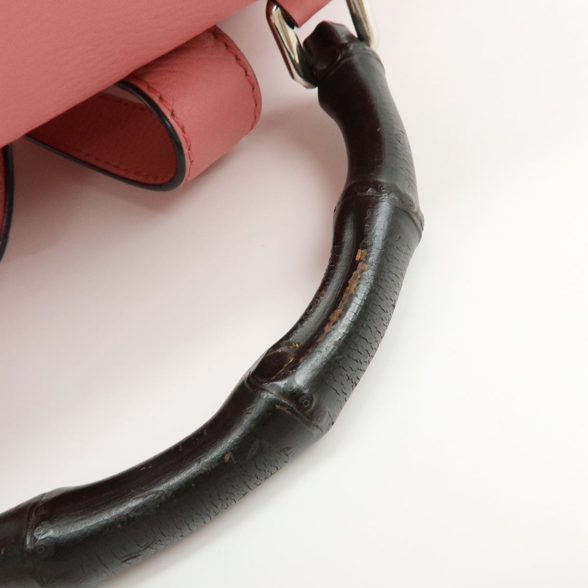 Gucci Bamboo Tassel Leather Pink Leather Backpack Bag (Pre-Owned)