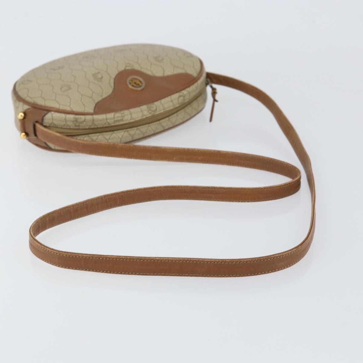 Christian Dior Vintage Honeycomb Canvas Beige Canvas Shoulder Bag Bag (Pre-Owned)