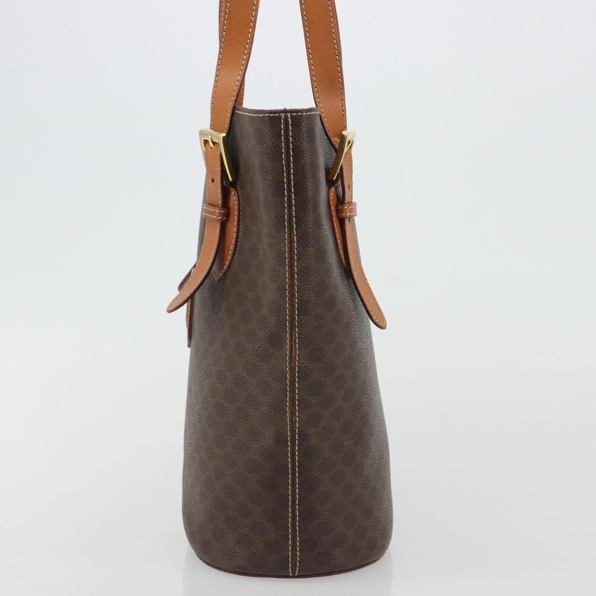 Celine Vintage Macadam Canvas Brown Canvas Tote Bag Bag (Pre-Owned)