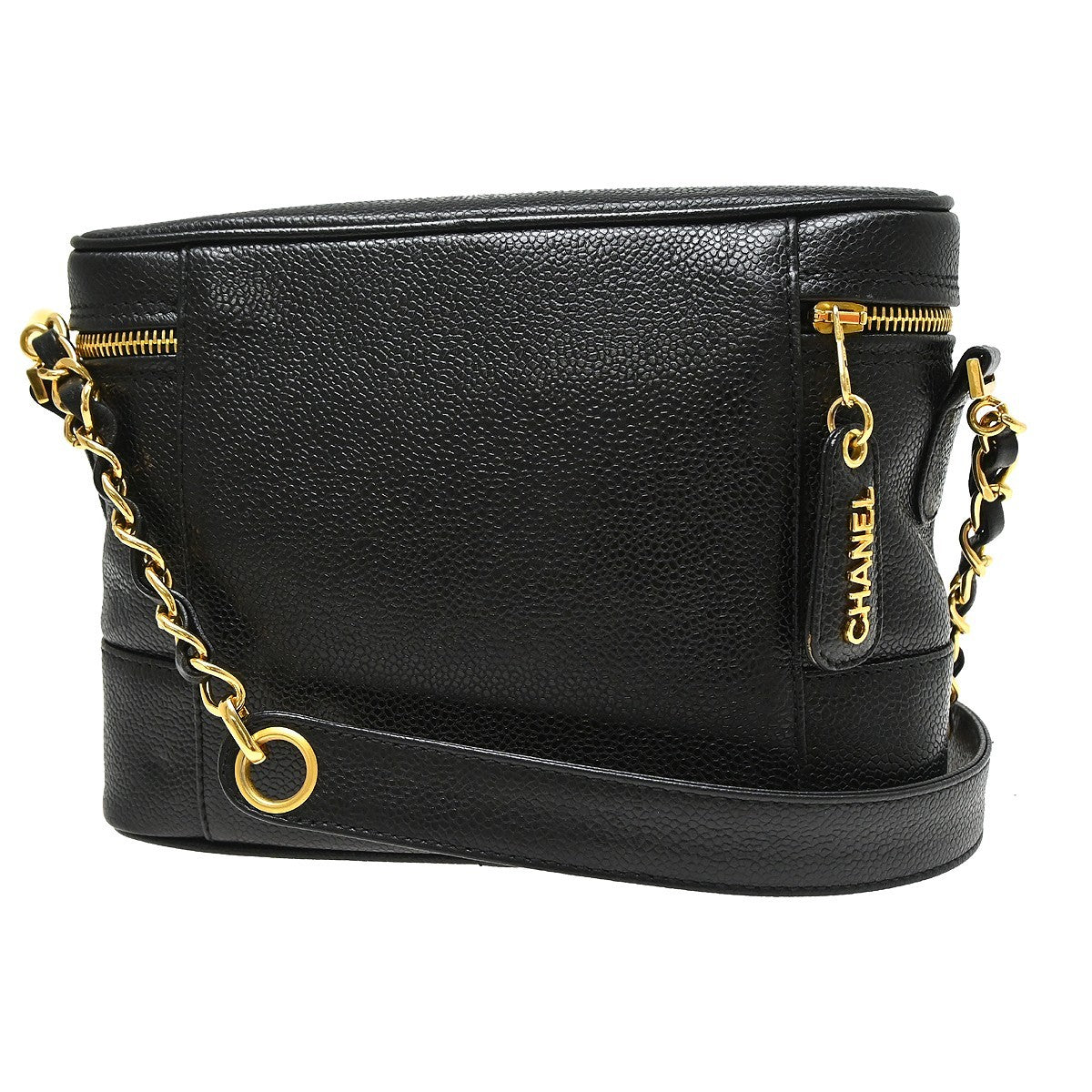 Chanel Vintage Timeless Vanity Case Caviar Black Calfskin Clutche & Pouche Bag (Pre-Owned)