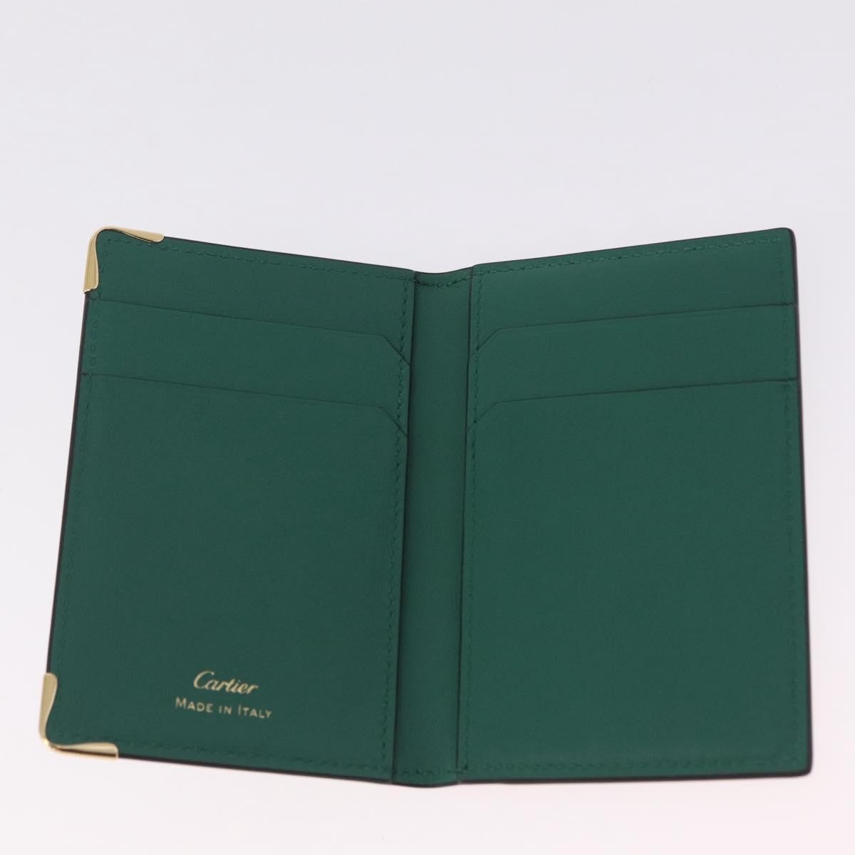 Cartier Coin Purse Must De Cartier Leather Green Leather Wallets Accessory (Pre-Owned)