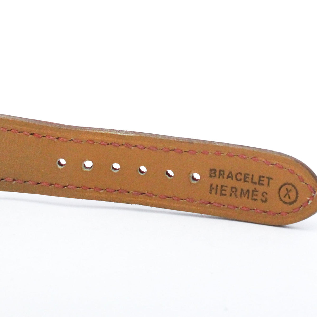 Hermes Medor Quartz Plated Metal And Leather Watch (Pre-Owned)