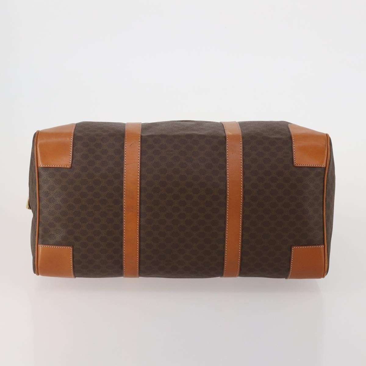 Celine Boston Triomphe Coated Canvas Brown Pvc Handbag (Pre-Owned)