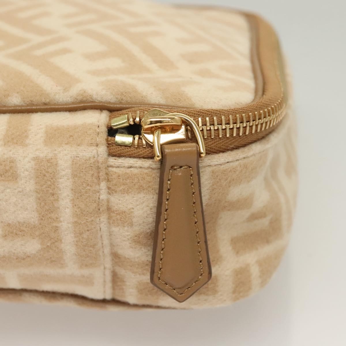 Celine Vintage Toiletry Macadam Coated Canvas Beige Canvas Toiletry Case Accessory (Pre-Owned)