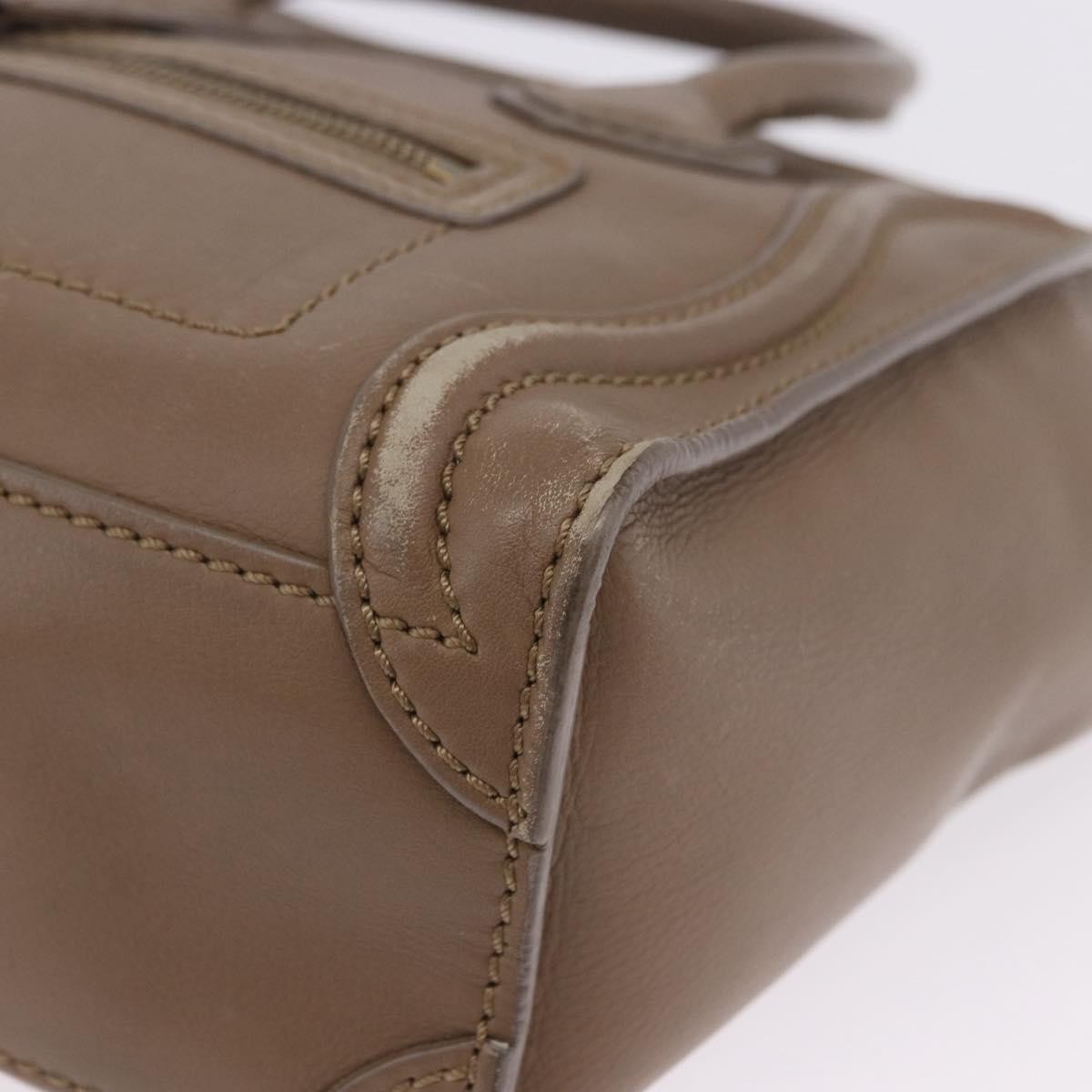 Celine Shopper Luggage Leather Beige Leather Handbag (Pre-Owned)