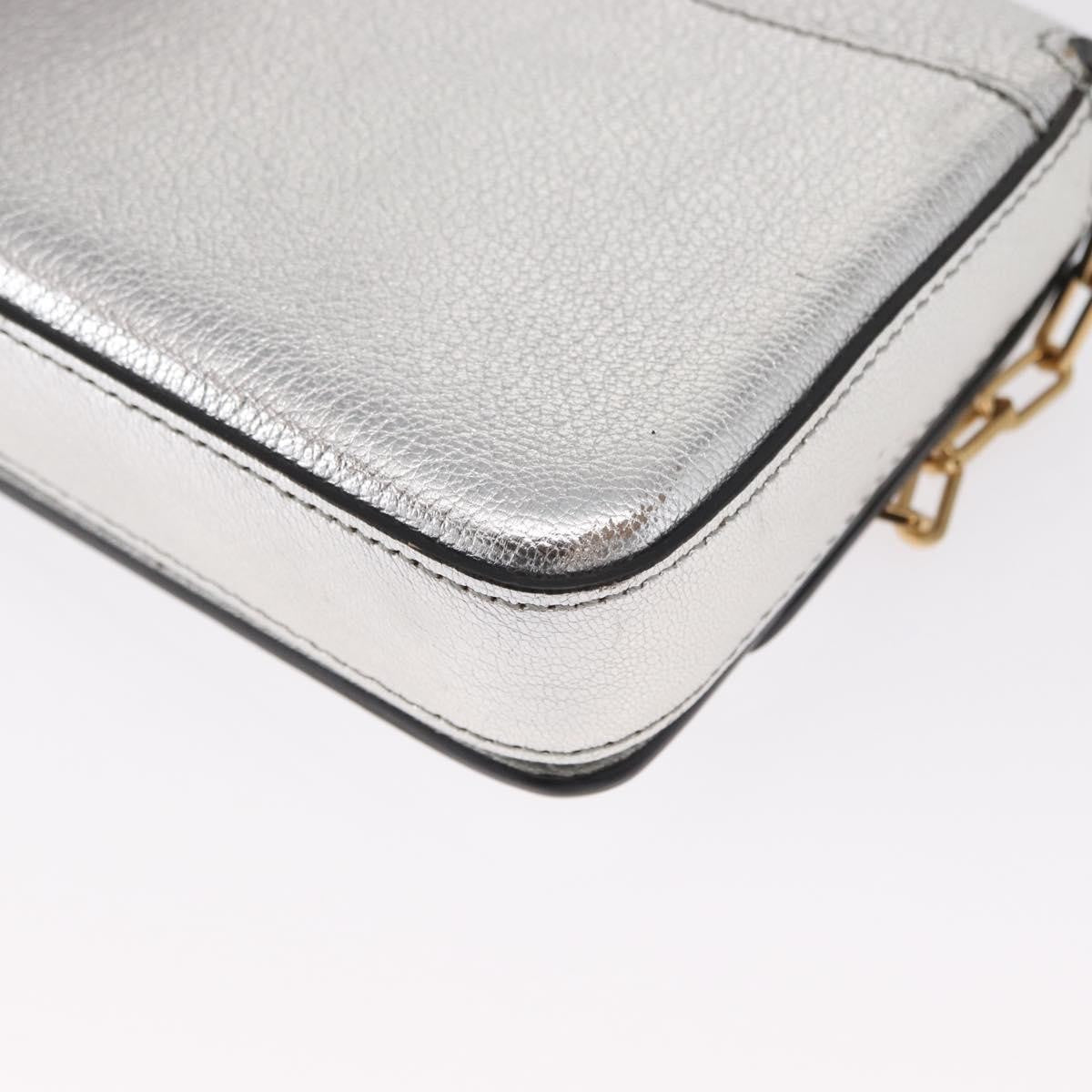 Burberry D-Ring Chain Leather Silver Leather Shoulder Bag Bag (Pre-Owned)