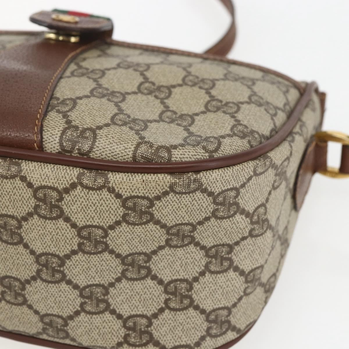 Gucci Vintage Web Gg Coated Canvas Beige Canvas Crossbody Bag Bag (Pre-Owned)