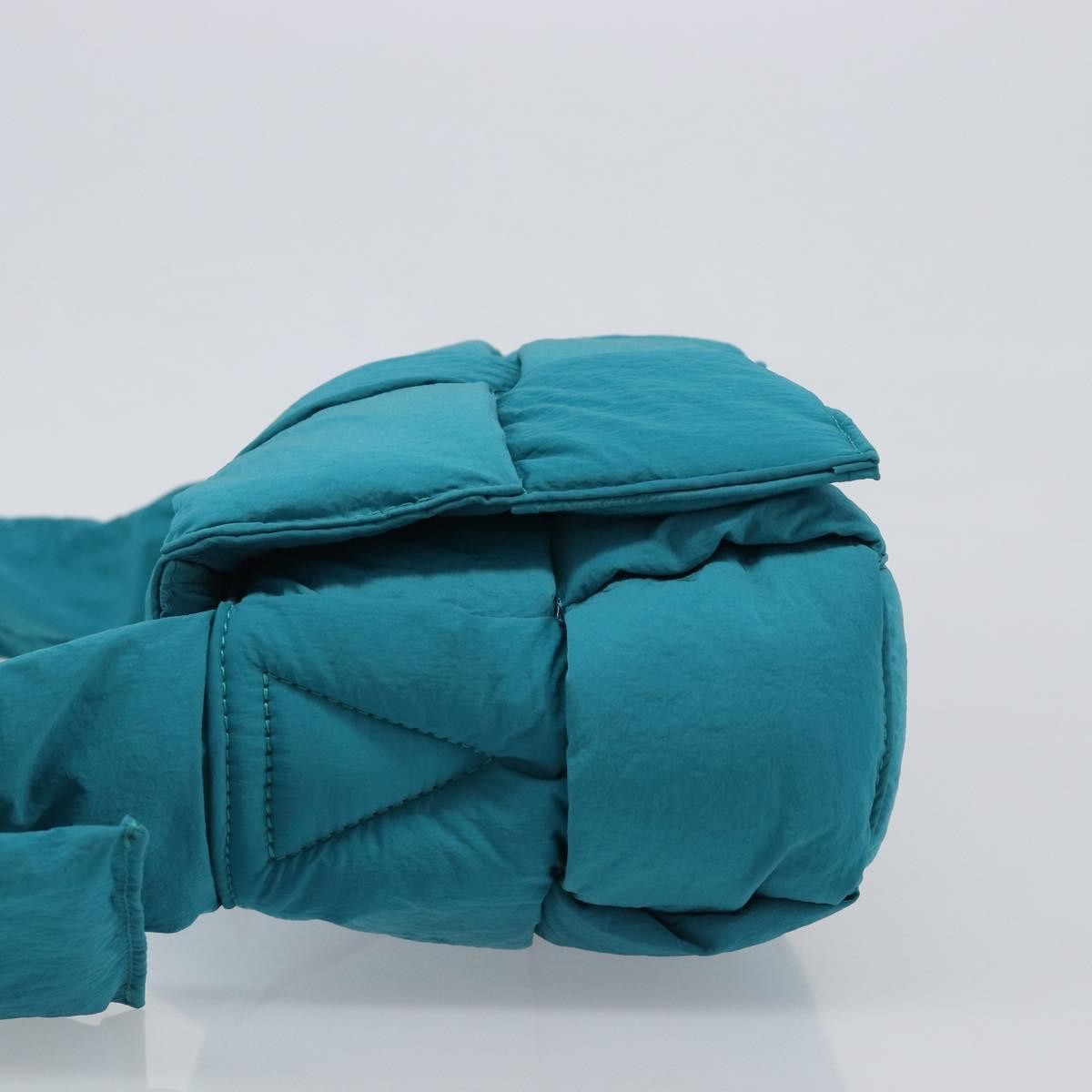 Bottega Veneta Padded Tech Cassette Intrecciato Nylon Turquoise Nylon Crossbody Bag Bag (Pre-Owned)