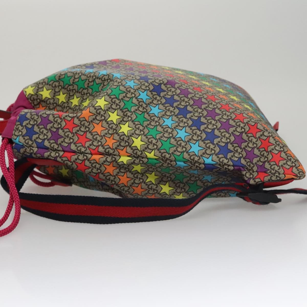 Gucci Children's Drawstring Printed Gg Coated Canvas Multicolour Canvas Backpack Bag (Pre-Owned)