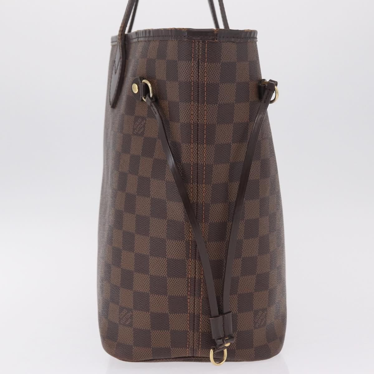 Louis Vuitton Neverfull Damier Ebene Brown Canvas Tote Bag Bag (Pre-Owned)