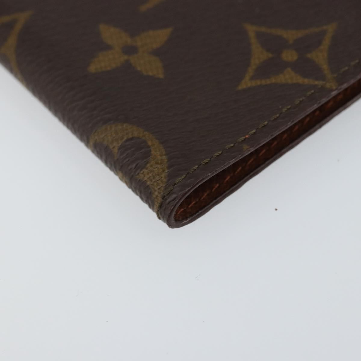 Louis Vuitton Porte Cartes Pression Card Case Monogram Canvas Brown Canvas Card Holders Accessory (Pre-Owned)