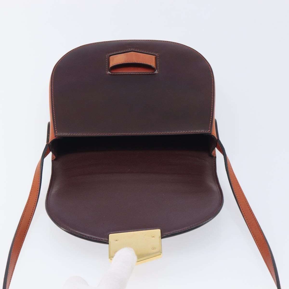 Celine Trotteur Calfskin Brown Leather Crossbody Bag Bag (Pre-Owned)