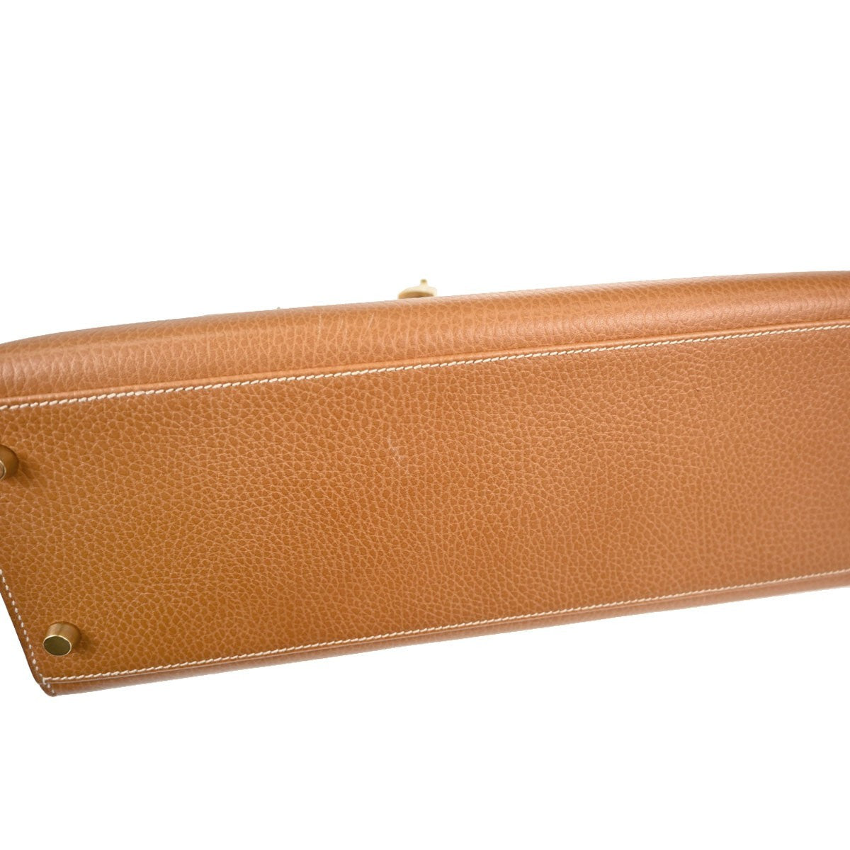Hermes Kelly Brown Ardennes With Gold Hardware Brown Leather Handbag (Pre-Owned)