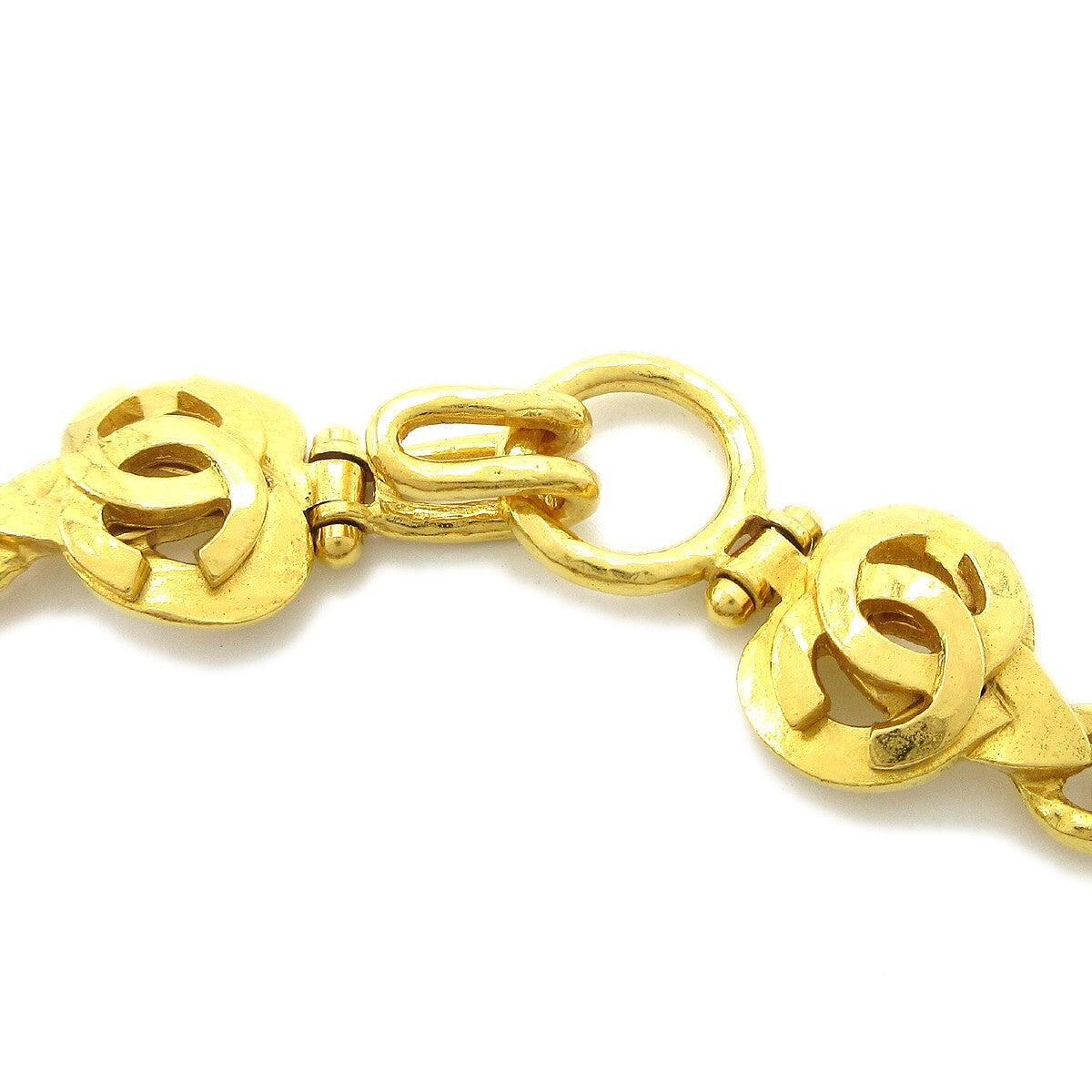 Chanel Cc Heart Pendant Metal Gold Gold_Plated Necklace Jewelry (Pre-Owned)