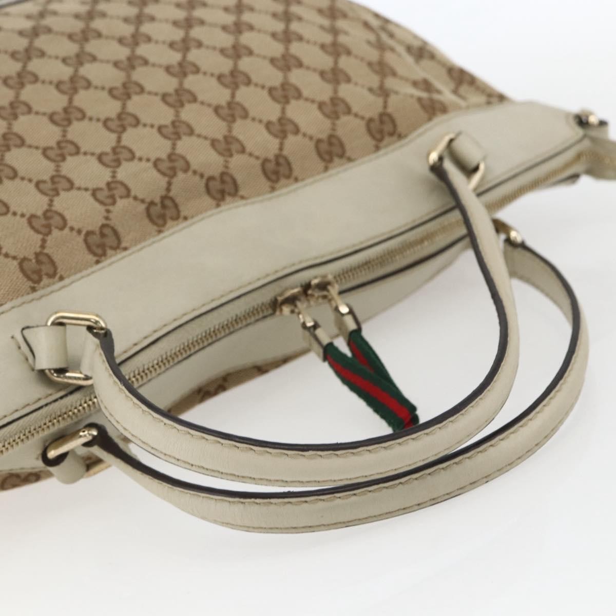 Gucci Mayfair Convertible Gg Canvas Beige Canvas Tote Bag Bag (Pre-Owned)