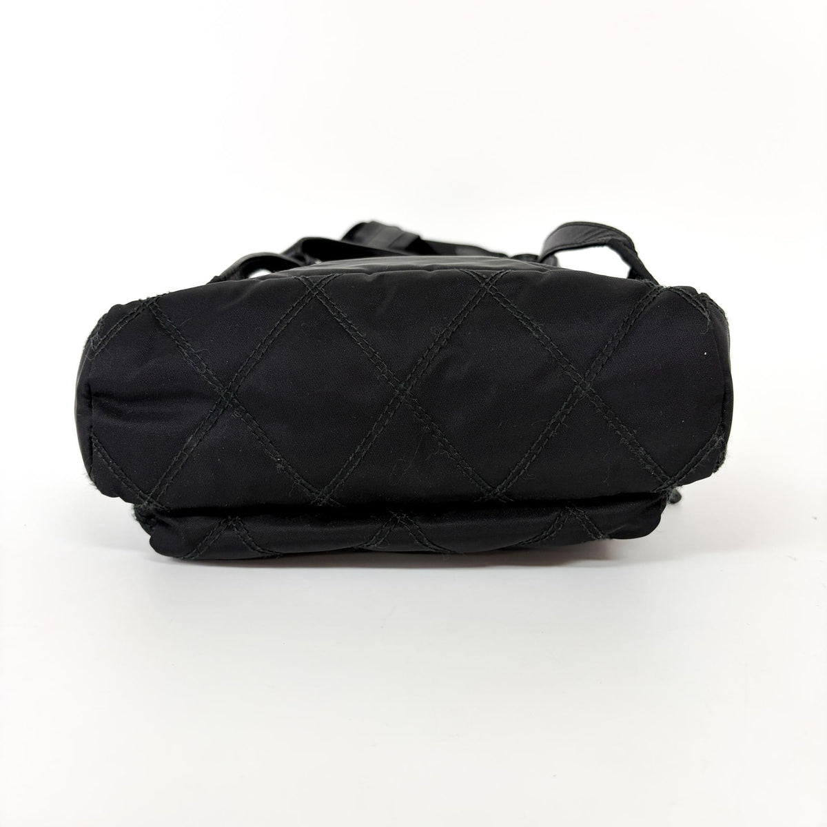Prada Zip Sling Re-Nylon Black Nylon Backpack Bag (Pre-Owned)