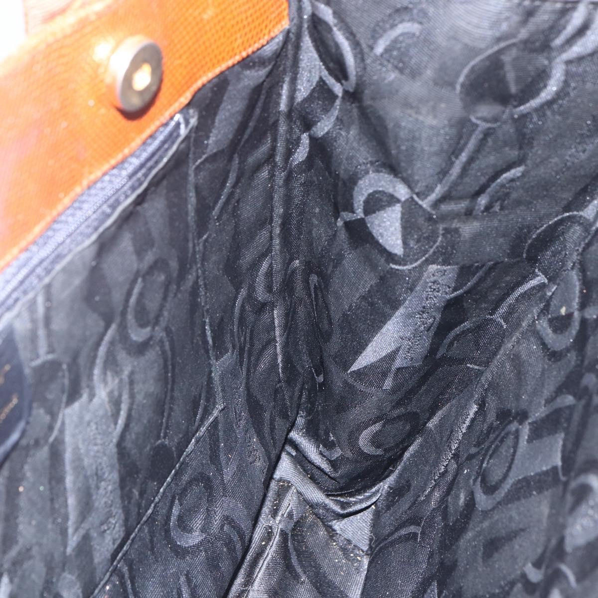 Salvatore Ferragamo Vintage Vara Bow Tote Lizard Embossed Leather Brown Leather Tote Bag Bag (Pre-Owned)