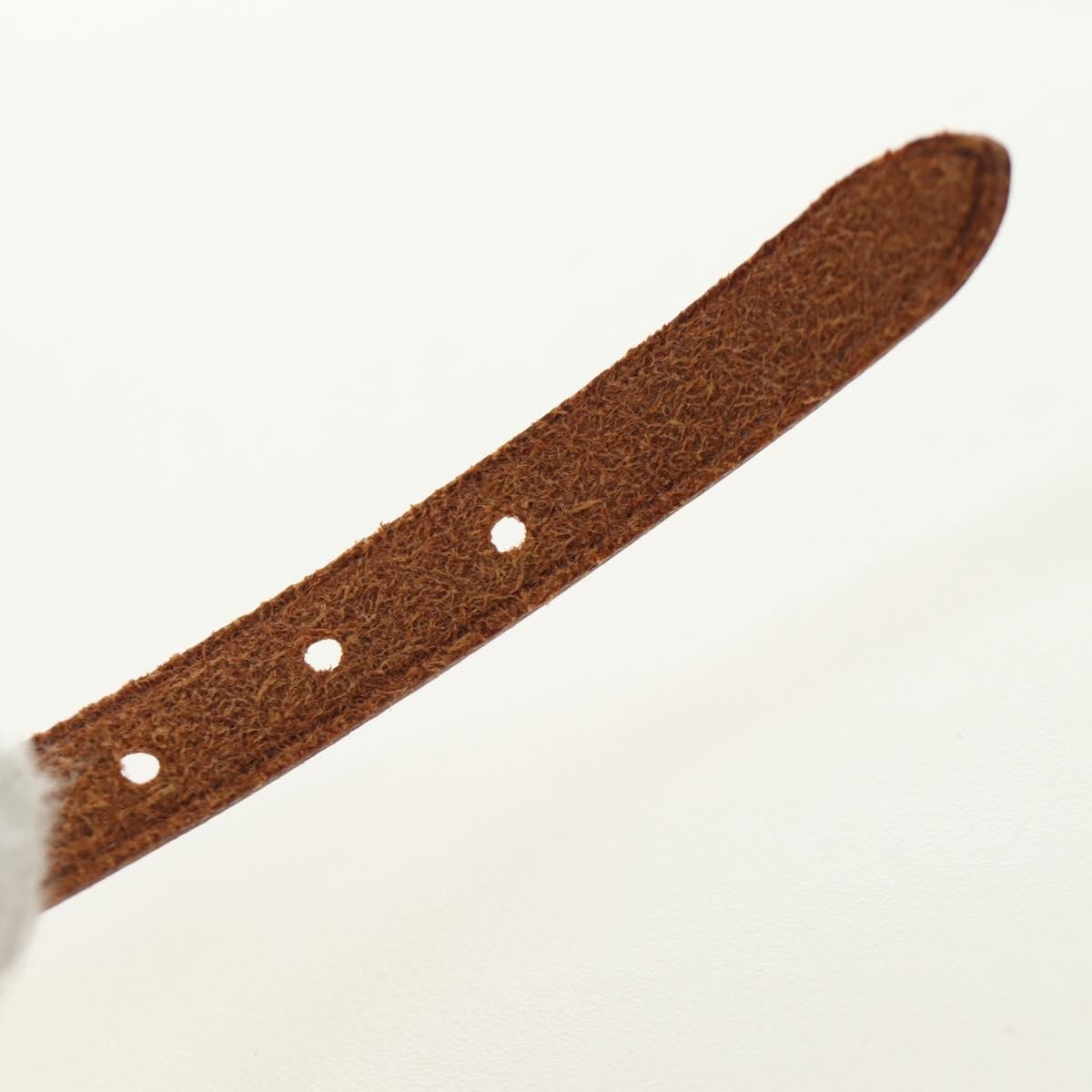 Hermes Hapi 3 Leather With Metal Brown Leather Bracelet Jewelry (Pre-Owned)